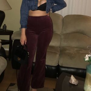 Forever 21 Velvet Flare Pants